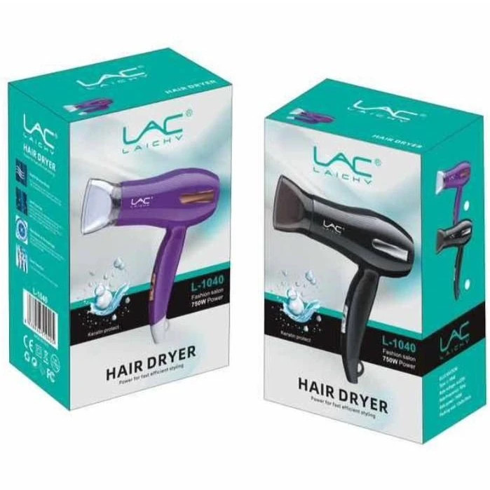 سشوار مسافرتی حرفهای لایچی مدل LAC L-1050 - دسته تاشو - ۱۰۰۰ وات