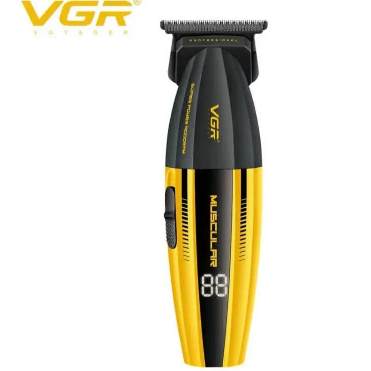 ماشین اصلاح خطزن و صفرزن حرفهای وی جی آر مدل VGR V-285T؛ موتور توربو، تیغه سرامیکی DLC، نمایشگر دیجیتال و ۲۴۰ دقیقه شارژدهی
