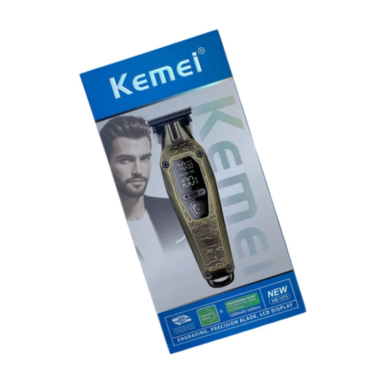 ماشین اصلاح و خط زن شارژی کیمی مدل KM-1575 (رنگ طلایی مات)