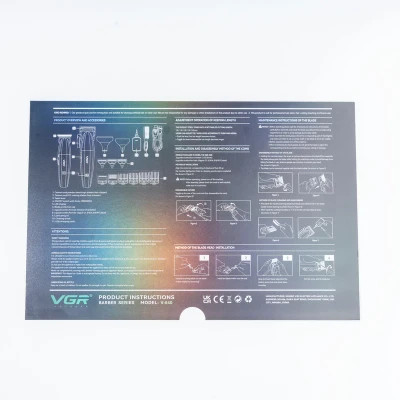 ست ماشین اصلاح موی سر و صورت وی جی آر مدل V-640 با تیغه سرامیک DLC